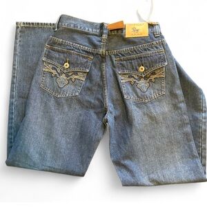 Palm Beach beach club Cotton wide leg denim jeans pants w32 L32